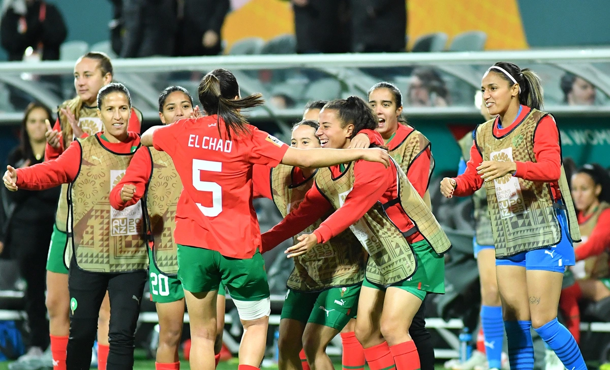 Marrocos comemora a classificação para as oitavas de final