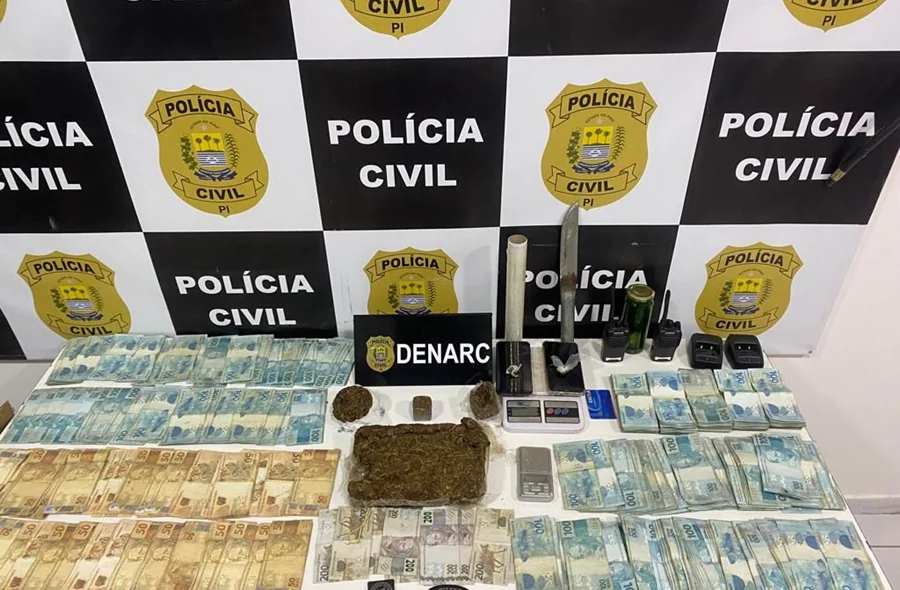 Materiais apreendidos