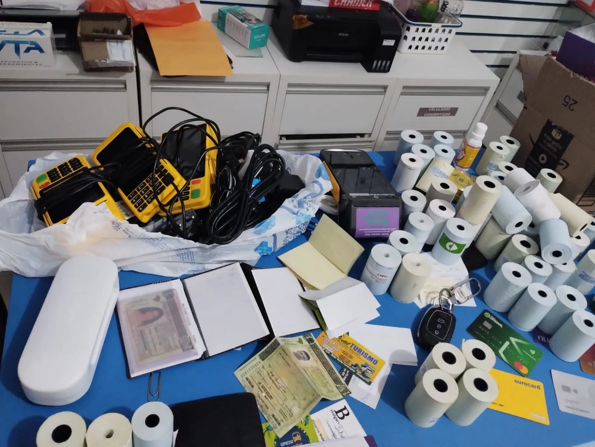 Material apreendido em poder dos suspeitos em Imperatriz