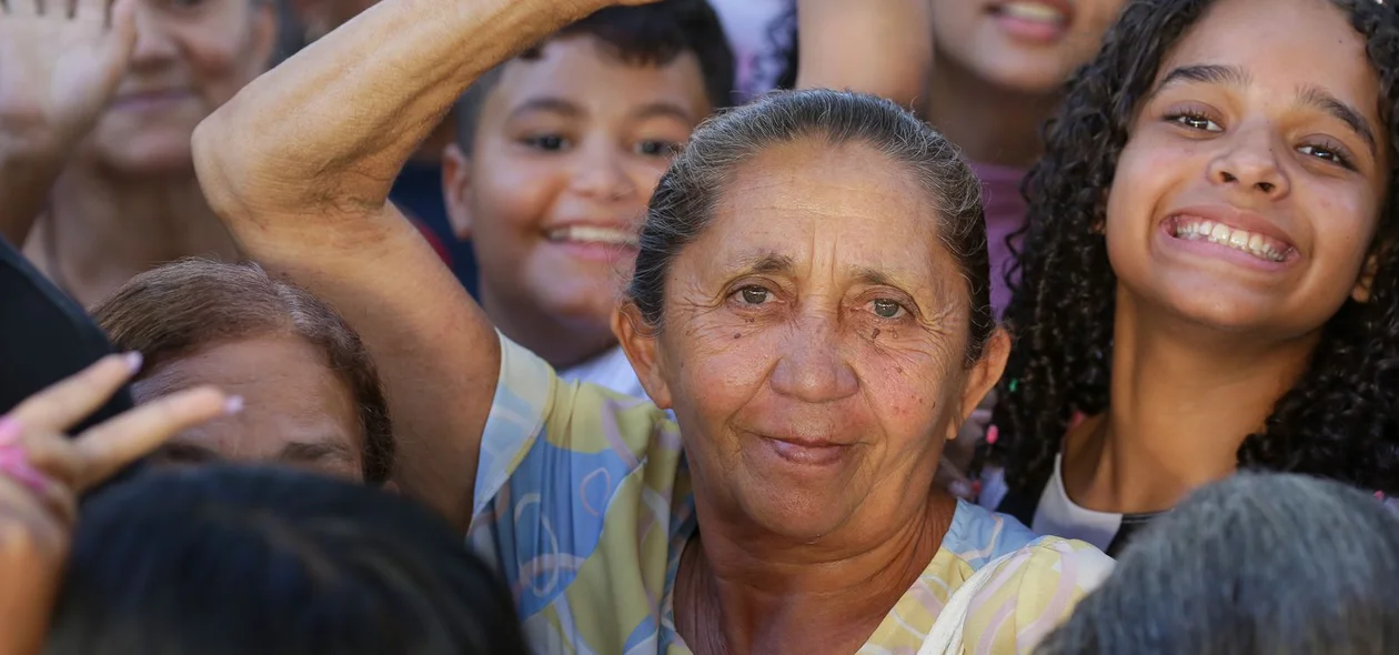 Moradores do Poti Velho que foram para o evento