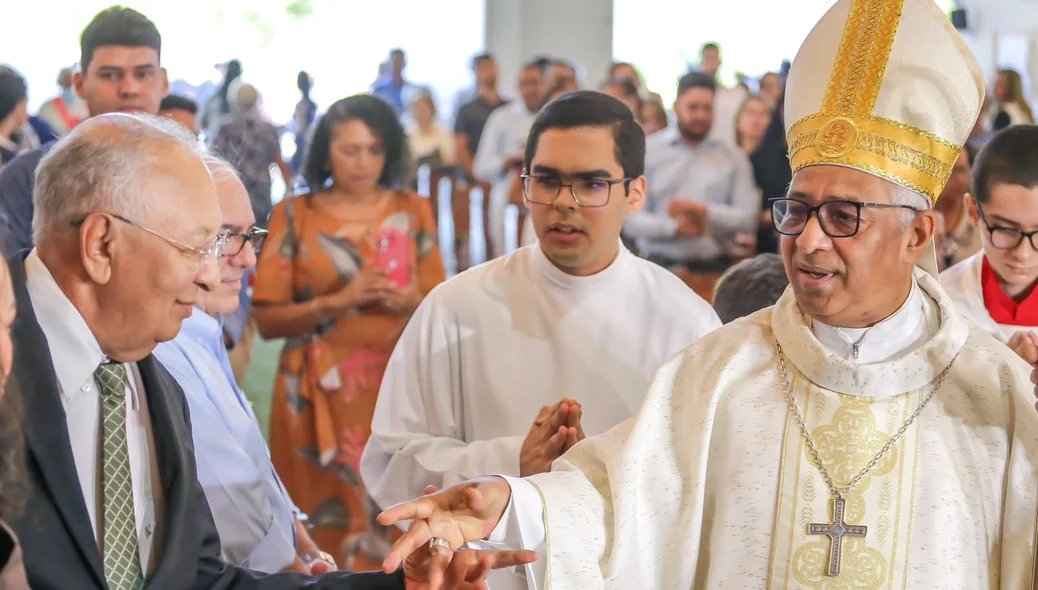 O arcebispo Dom Juarez e o prefeito de Teresina, Dr. Pessoa