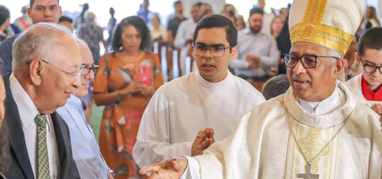 O arcebispo Dom Juarez e o prefeito de Teresina, Dr. Pessoa