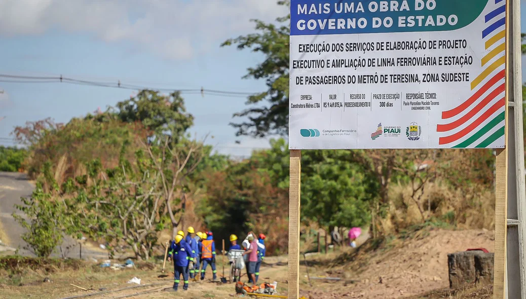 Obras de expansão do metrô de Teresina