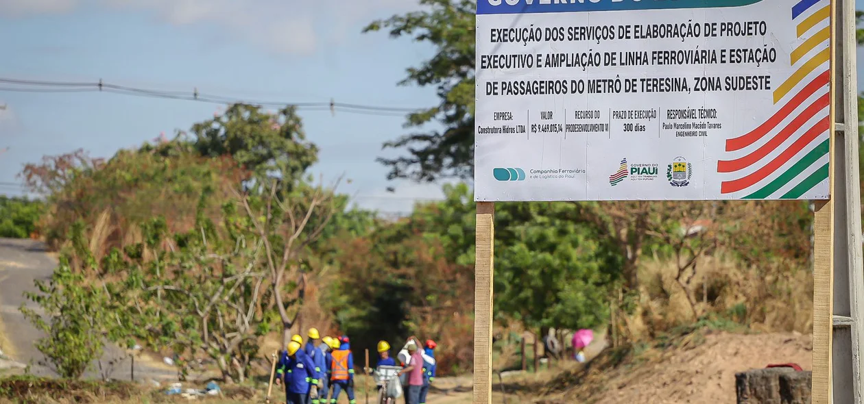 Obras de expansão do metrô de Teresina