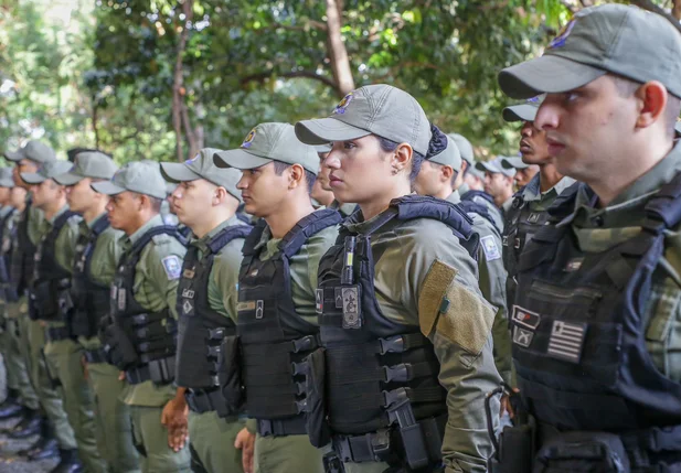 Policiais militares no evento