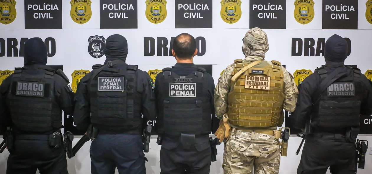 Forças policiais presentes na operação