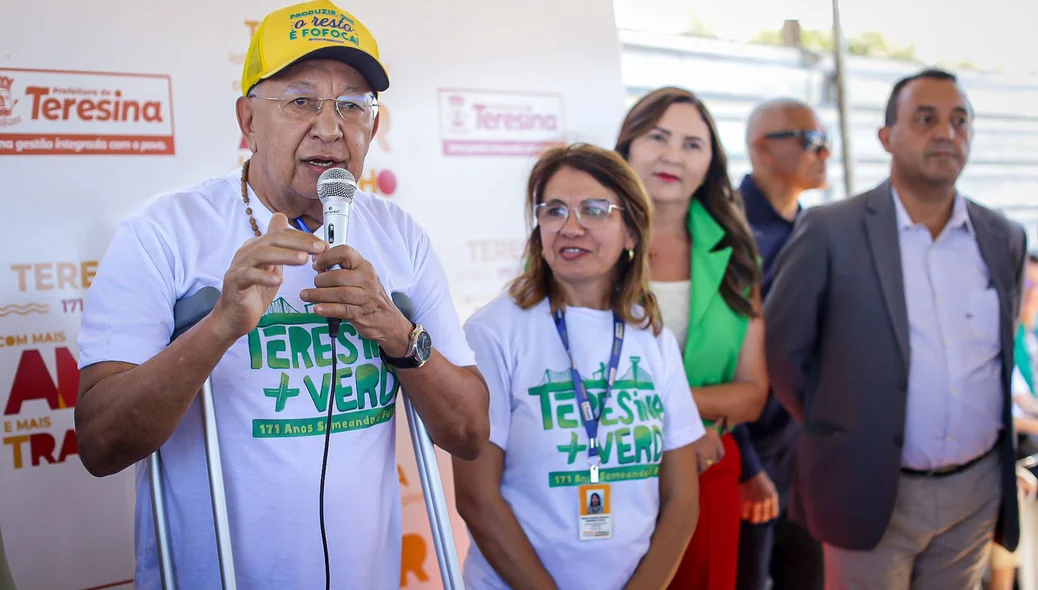 Prefeito Dr. Pessoa durante seu pronunciamento