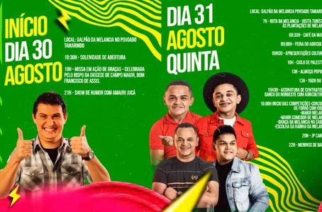 Prefeito Hilton Gomes divulga programação oficial do Festival da Melancia 2023 em Jatobá do Piauí