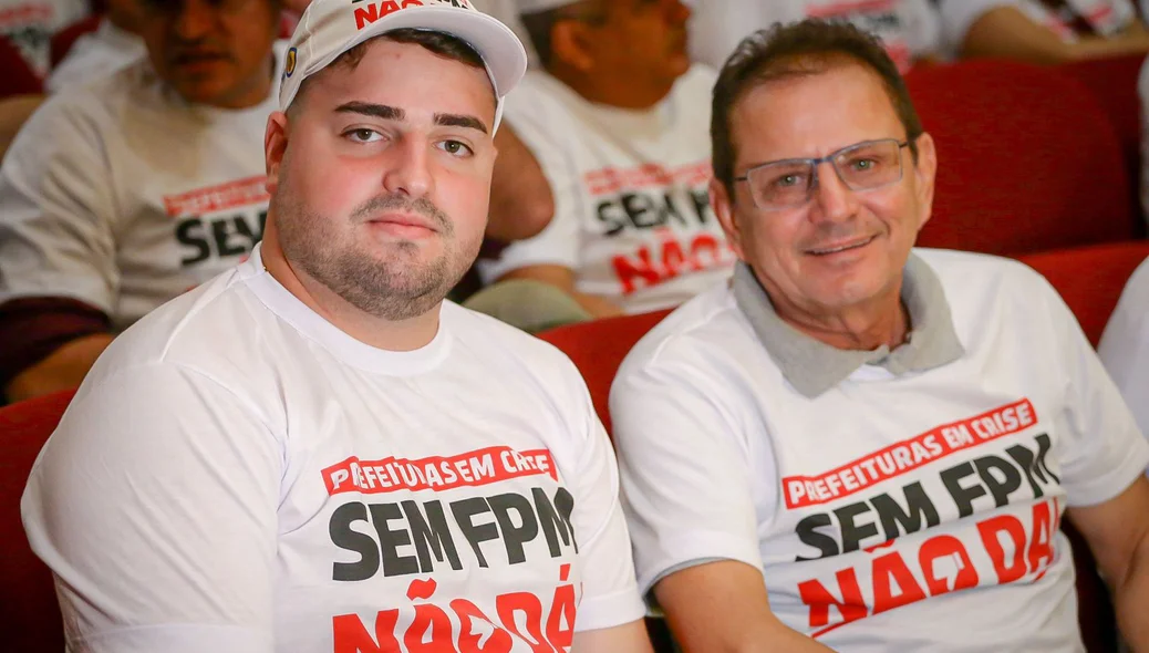 Prefeito Manoel Portela Neto, de Aroazes, e Djalma Policarpo, de Monsenhor Hipólito