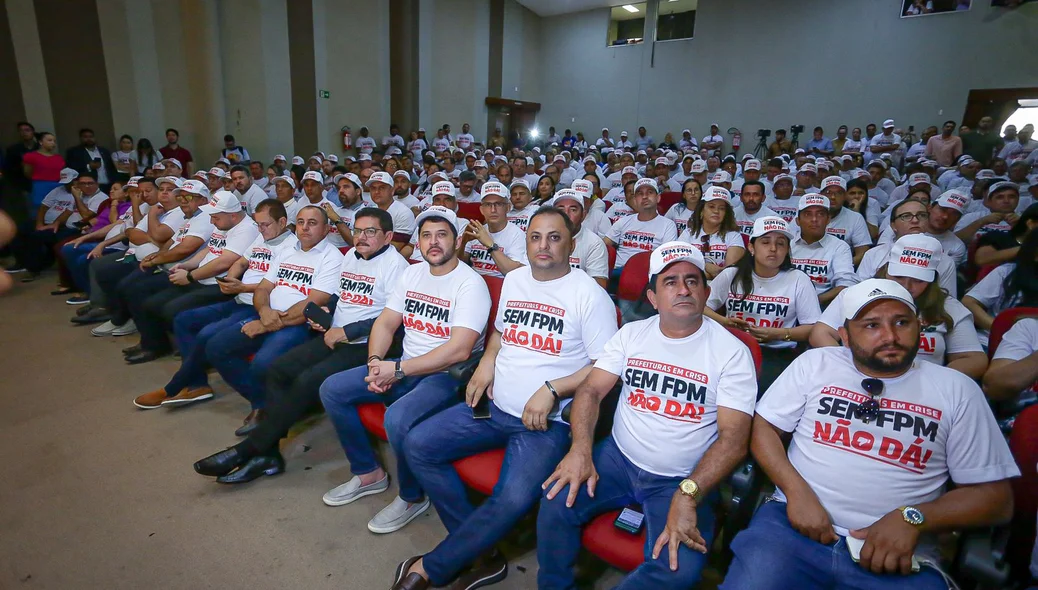 Prefeitos presentes na manifestação