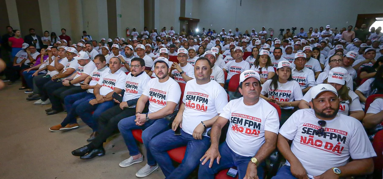 Prefeitos presentes na manifestação
