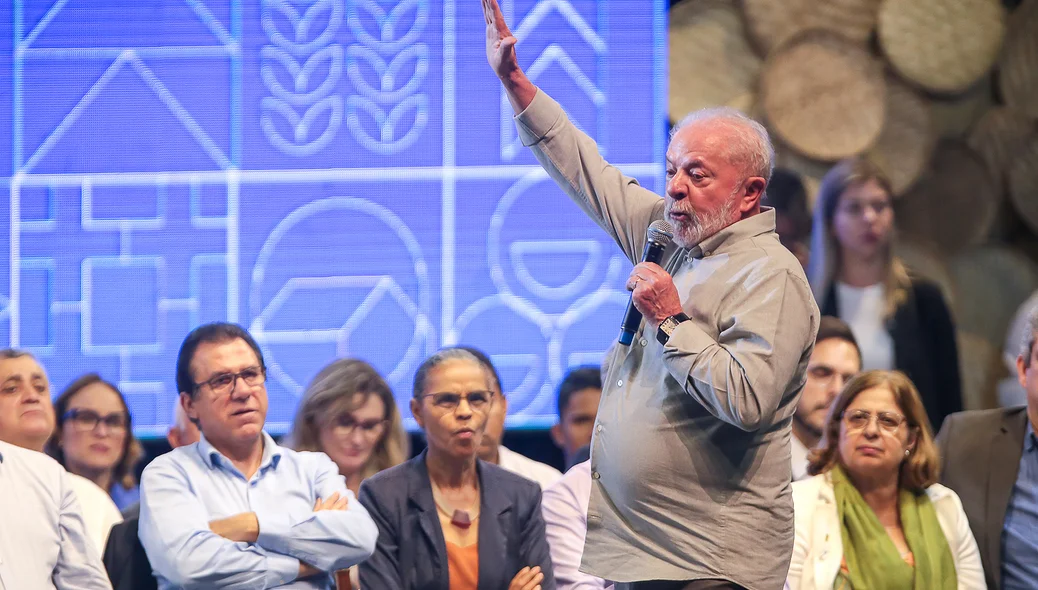 Presidente Lula em seu discurso