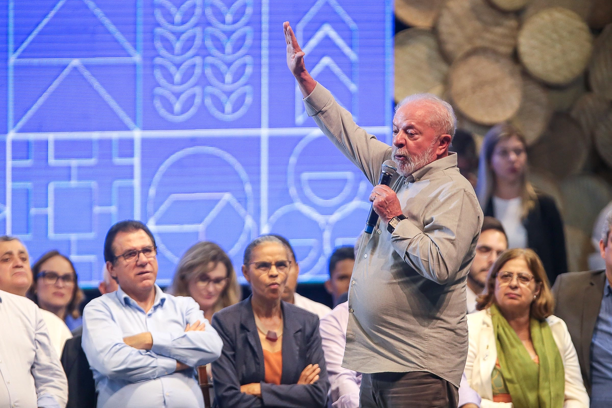 Presidente Lula em seu discurso