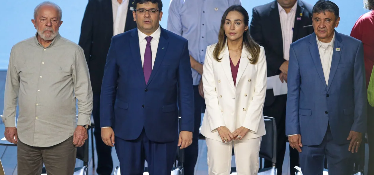 Presidente Lula, Governador Rafael Fonteles, Isabel Fonteles e o Ministro Wellington Dias