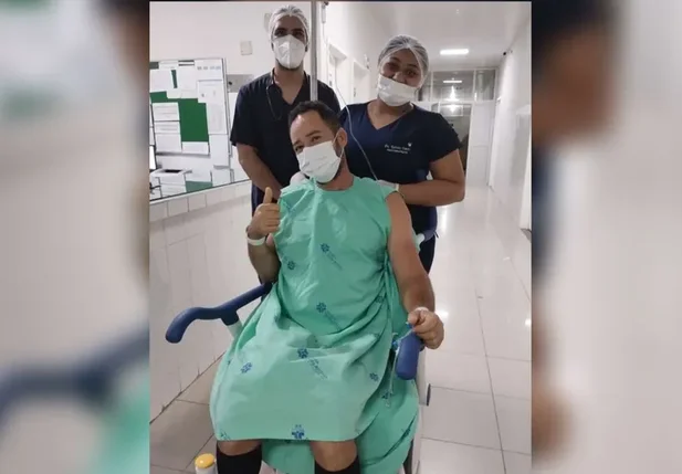 Regilânio recebeu alta após cinco dias internado após o acidente com o aparelho