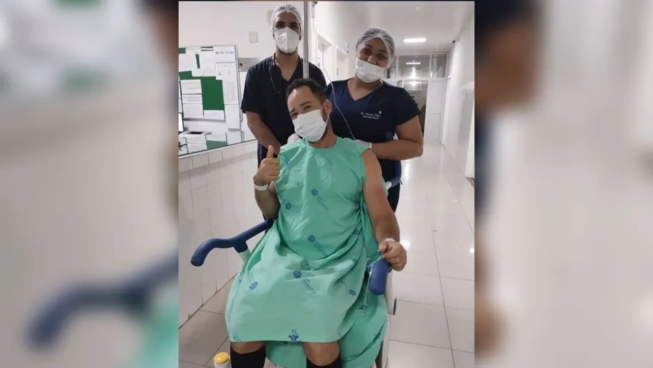 Regilânio recebeu alta após cinco dias internado após o acidente com o aparelho