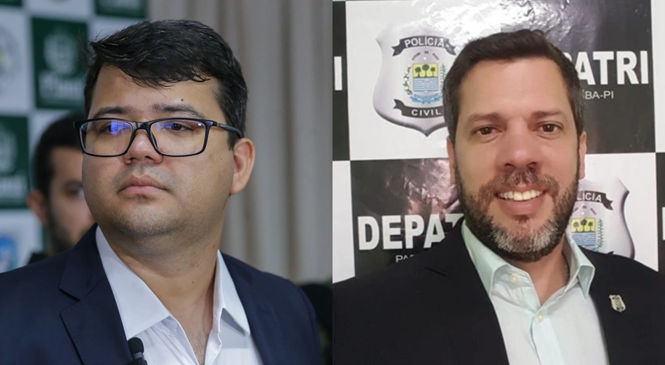 Secretário Chico Lucas e delegado João Rodrigo Luna