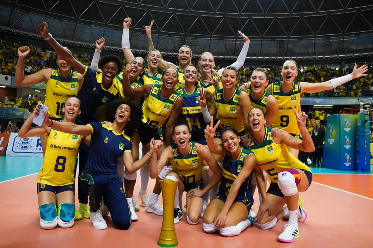 Seleção brasileira de vôlei vence última partida no Sul-Americano