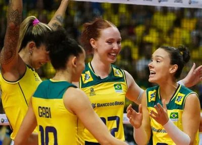 Seleção brasileira vence Argentina por 3 sets a 0 no Sul-Americano de Vôlei