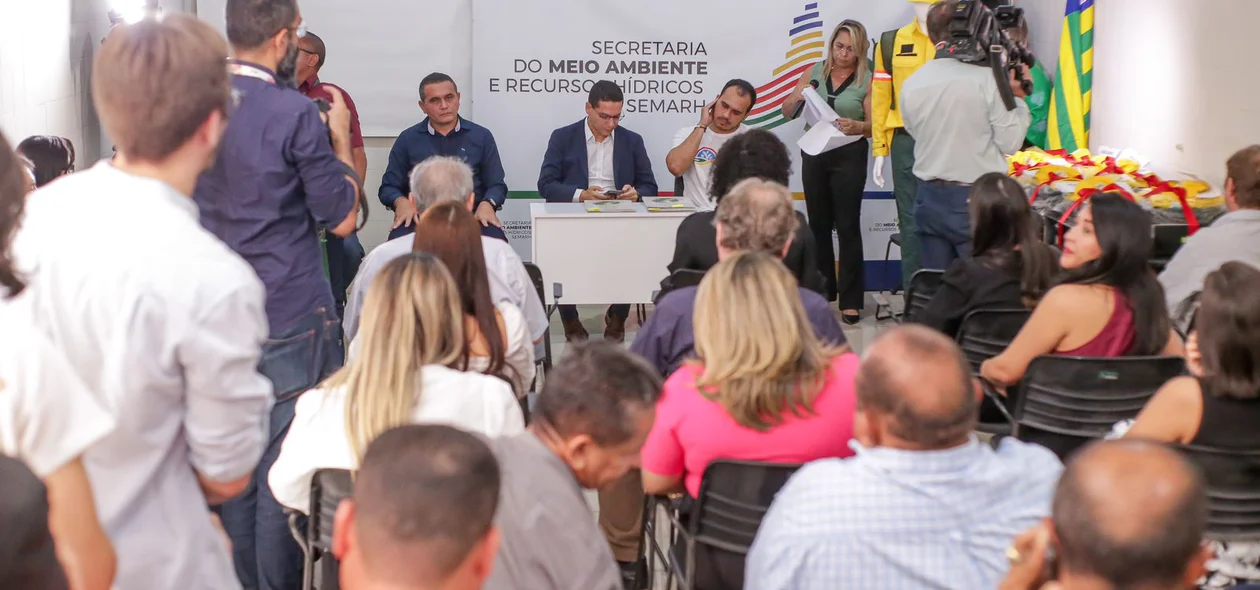 Secretaria de Meio Ambiente e Recursos Hídricos (Semarh) apresenando os dados ambientais de 2023