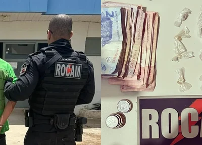 Acusado de tráfico de drogas e itens apreendidos