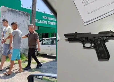 Acusados foram presos com arma da PRF