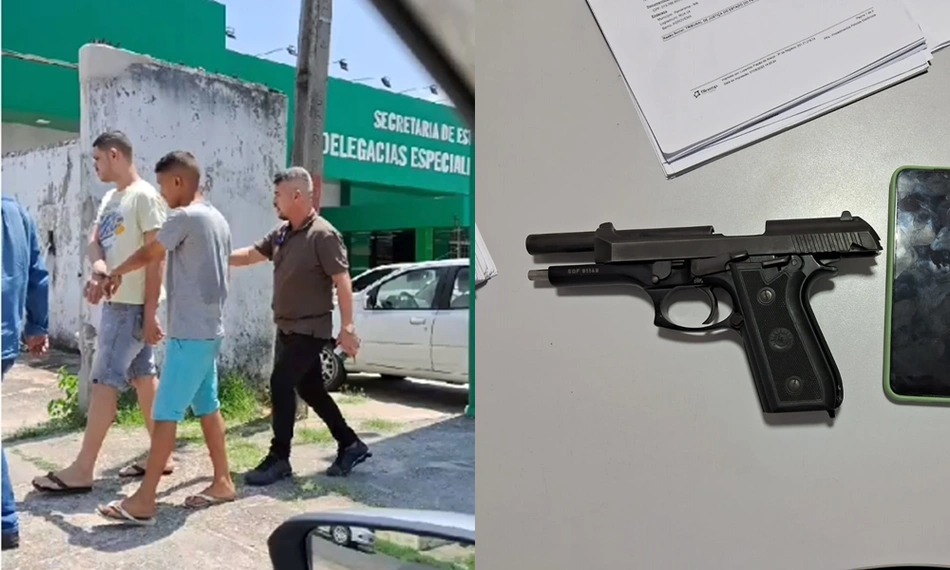 Acusados foram presos com arma da PRF
