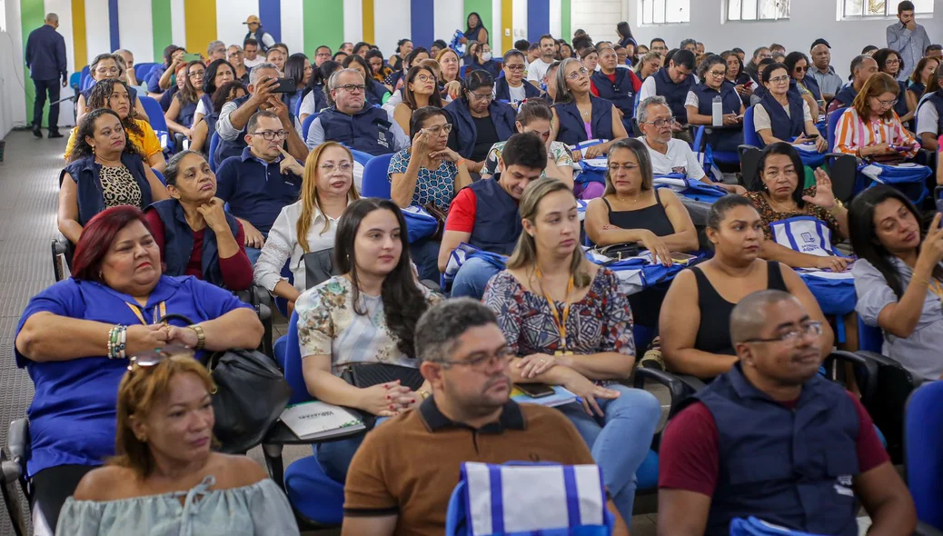 Agentes da saúde estiveram presentes na cerimônia