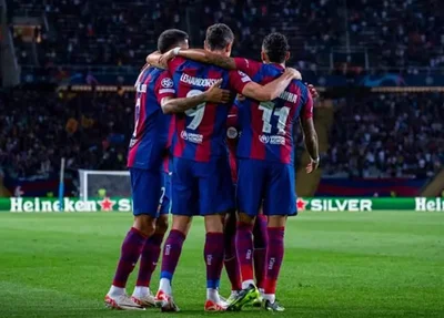 Barcelona goleou na estreia na Champions League