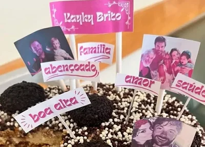 Bolo em comemoração à alta de Kayky Brito
