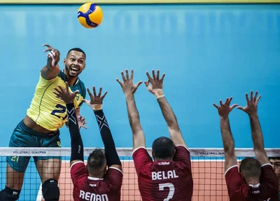 Brasil venceu o Catar por 3 sets a 1