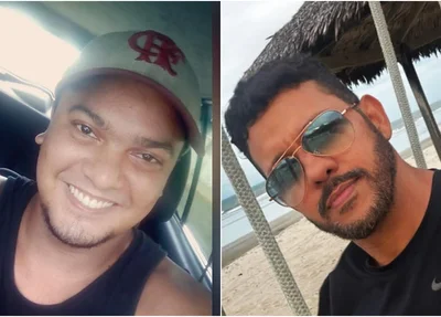 Cabo da PM, identificado como Valério, e o policial civil Alexsandro Cavalcante Ferreira