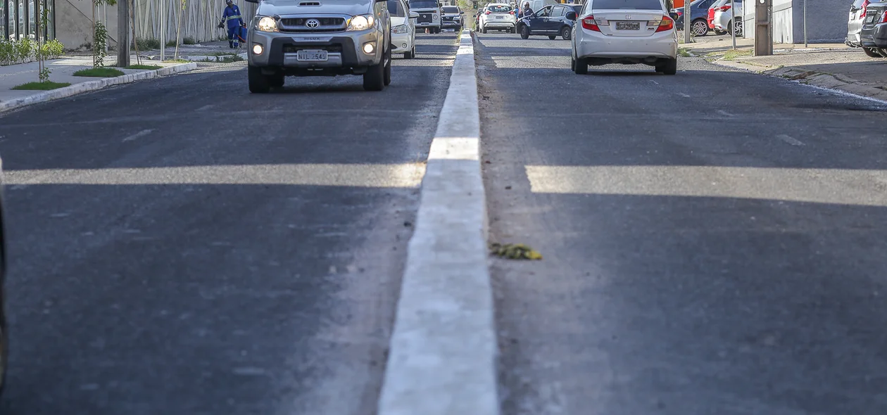 Canteiro central na Avenida