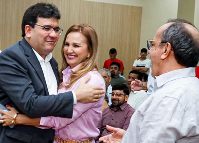 Carmelita Castro ao lado do Governador Rafael Fonteles