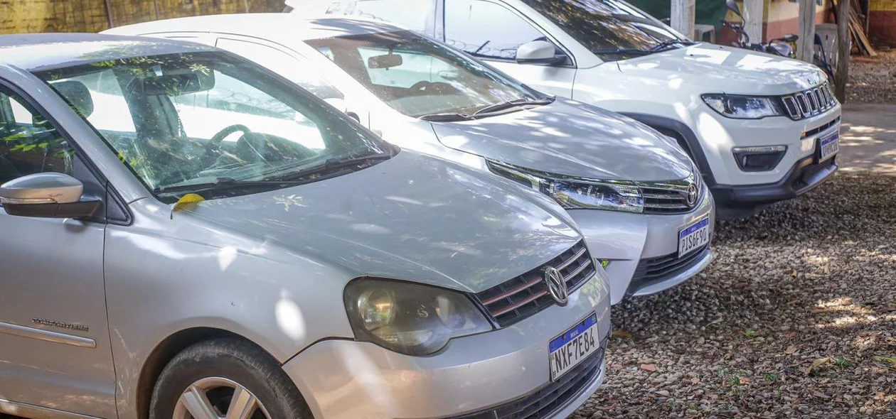 Carros apreendidos na operação prodígio