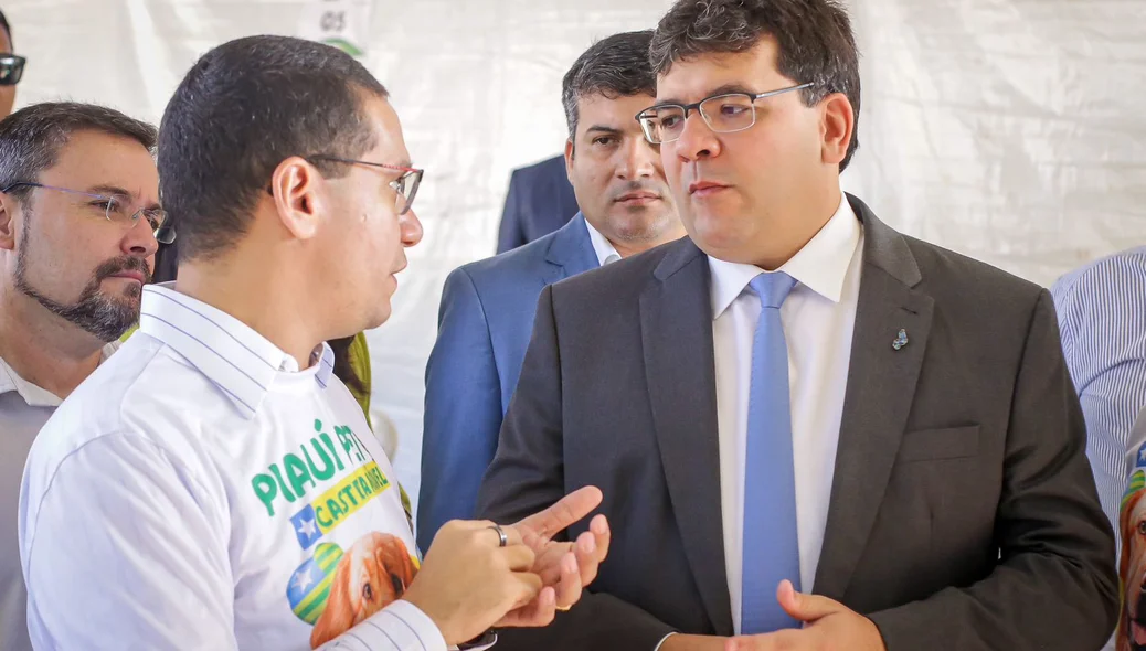 Daniel Oliveira, secretário de Meio Ambiente, com o governador Rafael Fonteles