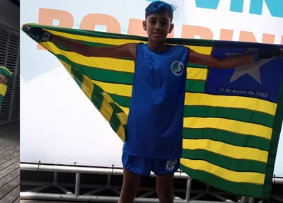 Diego Ariel, Arthur Lima e João Henrique, atletas da seleção piauiense de kung fu