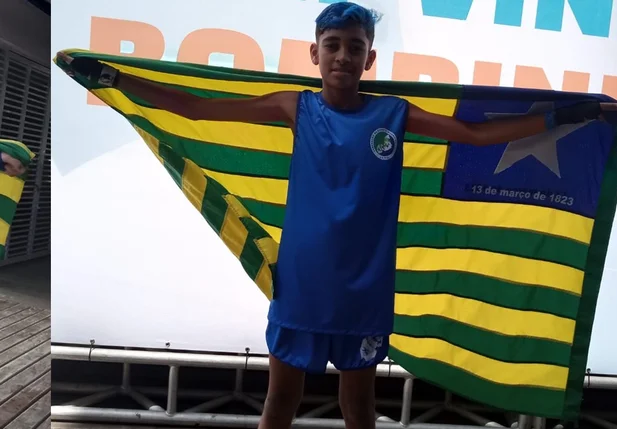 Diego Ariel, Arthur Lima e João Henrique, atletas da seleção piauiense de kung fu