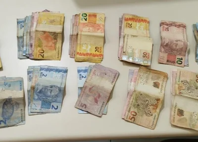 Dinheiro aprrendido no bairro São Sebastião