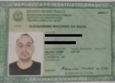 Documento falso utilizado por Nariga