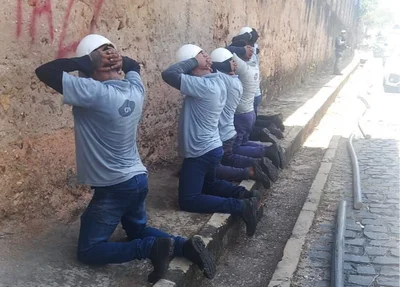 Grupo preso pela PM na região da Tabuleta