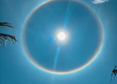 Halo solar que ocorreu em Teresina
