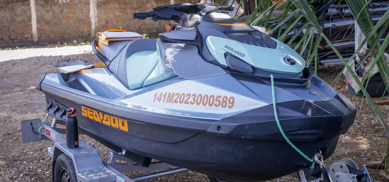 Moto aquática apreendida na operação prodígio