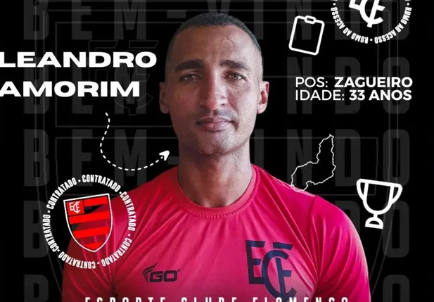 Leandro Amorim, zagueiro do Flamengo-PI.