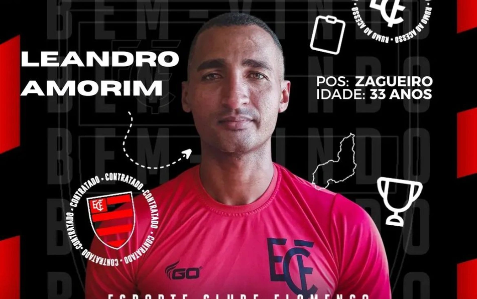 Leandro Amorim, zagueiro do Flamengo-PI.