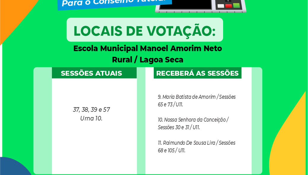 Local de votação na Escola Municipal Manoel Amorim Neto- Rural/ Lagoa Seca