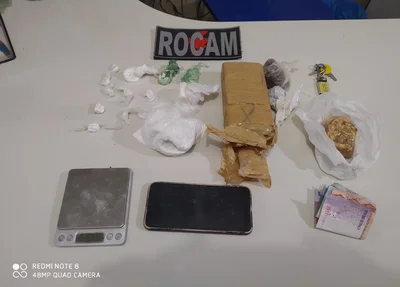 Material apreendido com acusado em Picos