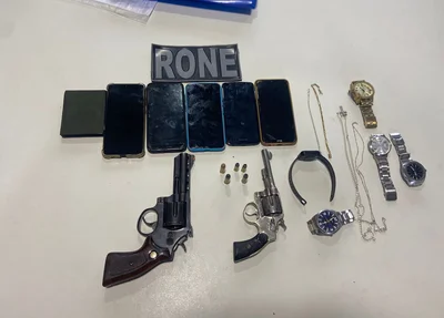 Material apreendido pela polícia