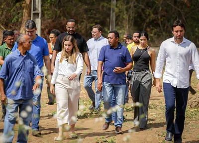 Membros da oposição estiveram no local onde deverá ser construída a Ponte da UFPI