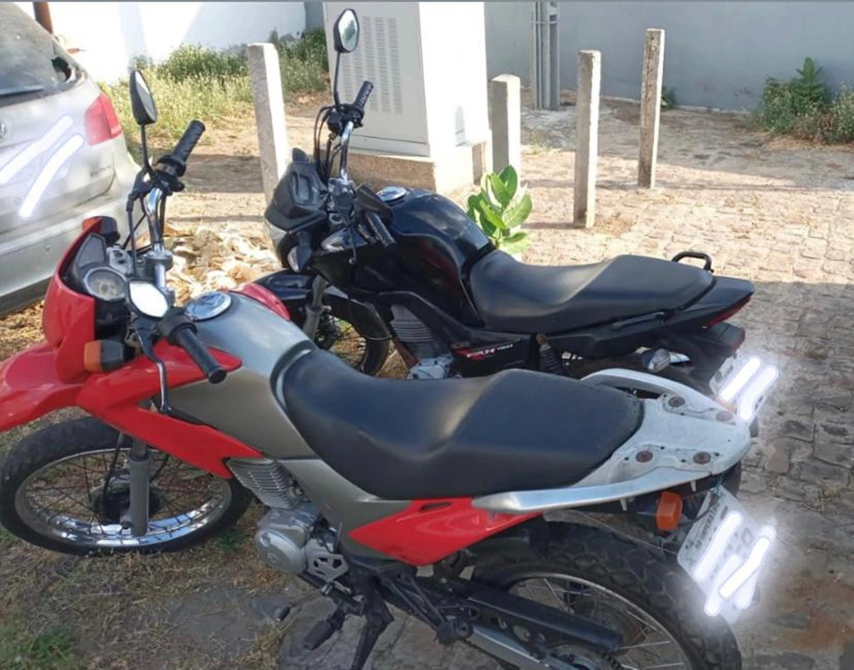Motocicletas apreendidas durante ação policial em Campo Maior